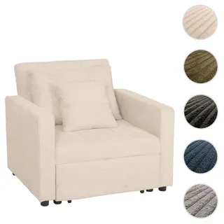 Schlafsessel HWC-L90, Klappsessel Gästebett Relaxsessel, Liegefläche 200x100cm Stoff/Textil Cord ~ c