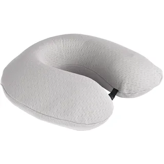 Komfortec Reisekissen, 100% Visco-Memory Schaum Nackenhörnchen, Oeko-TEX-zertifiziertes Reisekissen, Nackenkissen - Stützkissen - Travel Pillow, Leicht, Grau