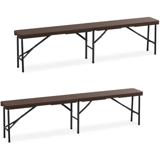Relaxdays Bierbank 43 x 180 x 25 cm Braun