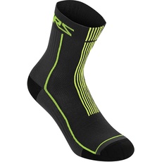 Alpinestars Unisex Sommer 15 Socken, Schwarz/Acid Yellow, Large