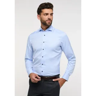 Eterna Langarmhemd »SLIM FIT« NON IRON (bügelfrei), blau
