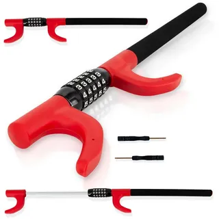 SCHMIDT security tools Lenkradkralle, Extra Langes Lenkradschloss, Wegfahrsperre, PKW Diebstahlschutz, Lenkradsperre mit schlüssellosem