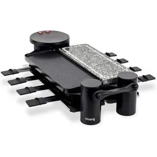 h.koenig RP360 Raclette Grill, 8 Personen 1200 W Schwarz
