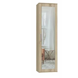 Topeshop DUO SZAFKA SONOMA, Eiche, Toilette, 2 Regale, 1 Tür(en), Weiß, Partikelbord - Braun