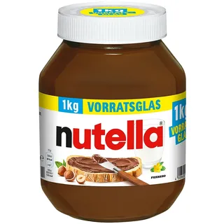 Ferrero nutella® Nuss-Nugat-Creme cremige Konsistenz Vorratsglas 1000g