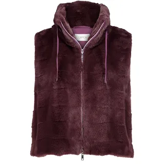 Cartoon Fellimitatweste "Fake Fur-Weste mit Eingrifftaschen", dunkelviolett