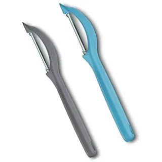 Victorinox Sparschäler Set 2-tlg. Karibikblau & Cool Grey