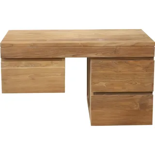 Teako Design  Waschtisch hängend Mark Massivholz 90/120/150cm - Waschbeckenunterschrank Bad (50 x 90 x 51 cm)