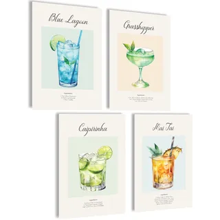 Cocktail Poster Küche Cocktail Poster (2, 4x A4, ungerahmt)