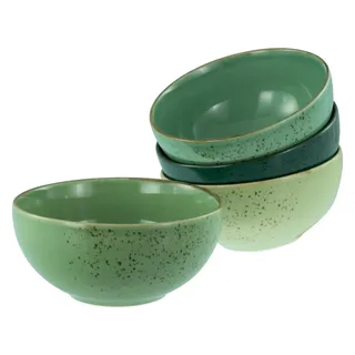 CreaTable Creatable, 22879, Serie Nature Collection Green Life, 4-teiliges Geschirrset für 4 Personen, Buddha Bowl aus Steinzeug, spülmaschinen- und mikrowellengeeignet, Qualitätsproduktion