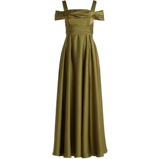 Abendkleid VERA MONT "Abendkleid schulterfrei", Damen, Gr. 40, EURO, grün (shiny olive), 100% Polyester PES., Kleider Abendkleid