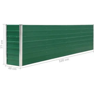 vidaXL Hochbeet 320 x 40 x 77 cm Grün