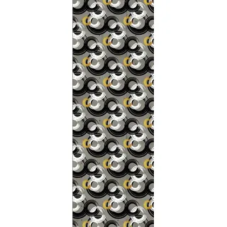 Queence Vinyltapete »Sam« 3D-Optik Motiv bedruckt gemustert gepunktet glatt 90x250cm, selbstklebend, kinderleichte Anbringung,, Sticker, grau