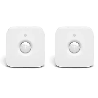 Philips Hue Bewegungsmelder Indoor, Tageslichtsensor für smarte Beleuchtung, automatische Lichtsteuerung bei Bewegung für EIN sicheres Zuhause, weiß (Packung mit 2)