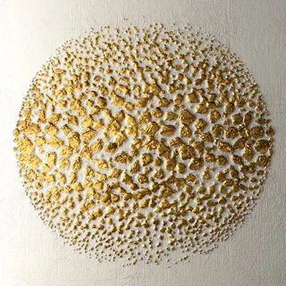 Leinwandbild OTTO HOME "Golden Ball", beige (farbe bild(er): natur), B:50cm H:50cm, Holzrahmen, Leinwand, Bilder, Leinwandbild, Akustikbild mit sehr guten Schallabsorptions-Eigenschaften