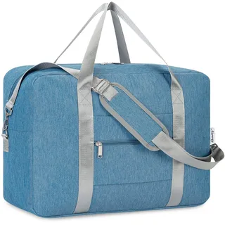 Narwey Handgepäck 45x36x20cm Easyjet Cabin Bag Handgepäck Tasche für Flugzeug Faltbare Reisetasche Damen Weekender Bag Damen Herren Handgepäck Koffer 30L(Navy blau)