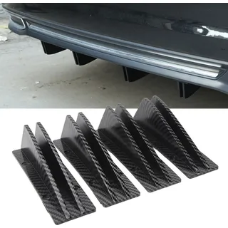 4PCS Auto Hinten Unteren Spoiler Sportliche Universal Stoßstange Chassis Diffusor Lip Flügel Splitter für 1 Serie E90 E91 Carbon faser Stil