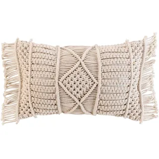 Douceur d'intérieur Dekokissen Macralina 30 x 50 cm Beige
