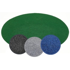 Bild Kunstrasen Rasenteppich Kunstrasenteppich Field - aus Filz mit Drainage-Nopppen in grün - runder Teppich Ø 130 cm
