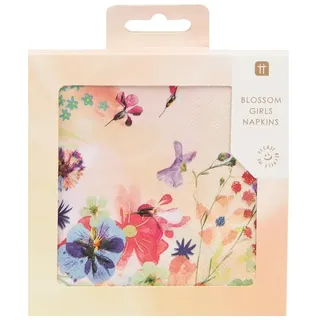 Talking Tables 20pack Pretty Floral Napkins for Afternoon Tea Birthday Party Anniversary Baby Shower Bridal, rose