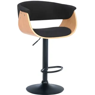 CLP Barhocker mit Armlehne 60 x 90 x 51 cm Beige/Schwarz