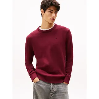 Tommy Hilfiger Tommy Jeans Herren, Pullover Sweater slim fit rot (Red wine, XXL,