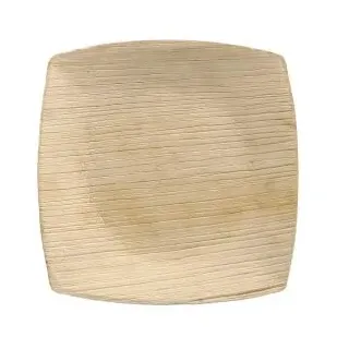 Papstar 25 Teller, Palmblatt pure 10 cm x 10 cm natur Quadrato