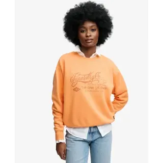 Superdry für Damen. W2012636A Sweatshirt Industriearbeiter Lose orange (M), Lässig, Baumwolle