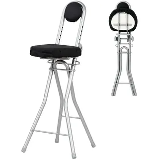 Relaxdays Stehhilfe Metall Schwarz/Silber