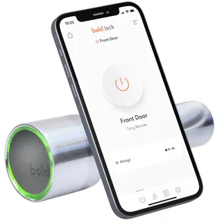 Bold Smart Lock Bold - Smart Lock SX-33 - Türschloss mit App-Steuerung und Fernzugriff – Elektronisches Türschloss ohne Schlüssel – Bluetooth & WiFi über Bold Connect – SKG zertifiziert – Silber