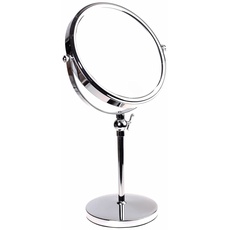 HIMRY Standspiegel Höhenverstellbar Normal+ 7fach 8 inch, Kosmetikspiegel 360° drehbar. Verchromten Schminkspiegel Rasierspiegel verchromten, KXD3101-7x