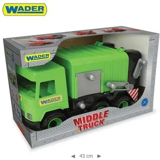 MIDDLE TRUCK Müllwagen grün-schwarz im Schaukarton