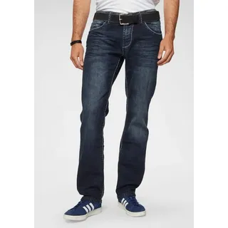 Camp David Straight-Jeans »NI:CO:R611« mit markanten Steppnähten, blau