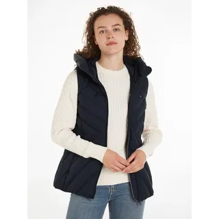 Tommy Hilfiger Steppweste »CHEVRON MW PADDED VEST«, mit mittelstarker Wattierung und Tommy Hilfiger Markenlabel blau