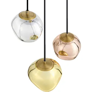 BELIANI Hängeleuchte Bunt Glasschirm 3-Flammig mit Glaskugeln Farbiges Glas Langes Kabel Modern Beleuchtung Leuchte Esszimmer Schlafzimmer Wohnzimmer - Bunt