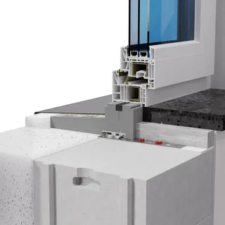 ELHARE Warme Fensterbank - Außen Einseitig Profil - Styrodur XPS - Dämmprofile - Thermo - DRUTEX Iglo Edge