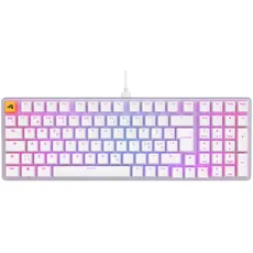 Glorious Gaming GMMK 2 Full Size (96%) – Mechanisches Gaming-Keyboard, Aluminiumrahmen, anpassbar, Doubleshot-Kappen, Fox Schalter, tastenweise RGB, Nordisch QWERTY Layout - Weiß