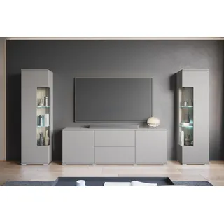 OTTO home INOSIGN Wohnwand »KENIA« Komplett-Set, 3 Stk. tlg., grau