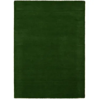 carpetfine Gabbeh Lola Uni Wollteppich 160 x 230 cm Grün