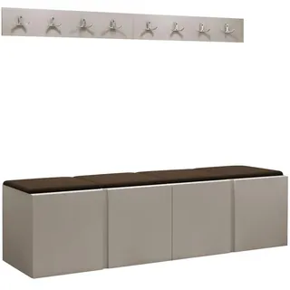 Mirjan24 Garderoben-Set Orion Vii , Kaschmir, Braun , Kunststoff , 168x42x46 cm , Garderobe, Garderoben-Sets & Garderoben-Serien, Garderoben-Sets