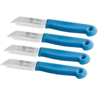 Obstmesser Gemüsemesser Set aus Solingen Kleines Messer mit Scharfem und Präzisem Schnitt aus Rostfreiem Edelstahl Made in Germany Allzweckmesser Universalmesser Klein/Groß (4er Set, Kurz)