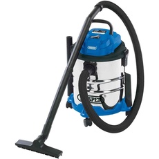 DRAPER wdv20bss Wet und Dry Staubsauger mit Edelstahl Tank, Blau, 20 Liter