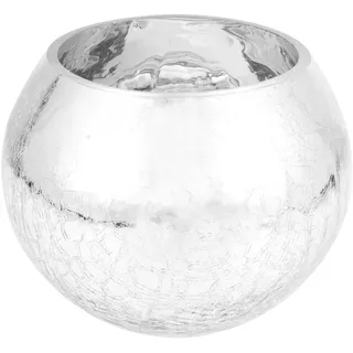Amosfun Europäischer Stil Rundball-vase Aus Glas Silber Handgefertigte Tischdekoration Für Hochzeiten Und Partys Moderne Blumenvase Für Trockenblumen Und Frischblumen