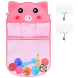 HMCEY Badewannenspielzeug Aufbewahrung Netz,Badewannen Aufbewahrung Spielzeug,Bad Netz Spielzeug,Bath Toy Organizer,Baby Badespielzeug Organizer,Badespielzeugs Netztasche Mit 2 Haken für Kinder