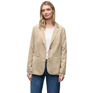 Street One Damen 2117083 Langer Cord-Blazer, Sanded beige, 38