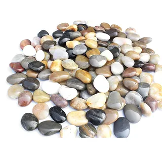 Kiesel Natur Deko Polierte Deko Steine ​​Naturkiesel Kies für Garten Steine ​​2-4 cm 900g Kiesel Garten / Aquarien / Pflanzendeko