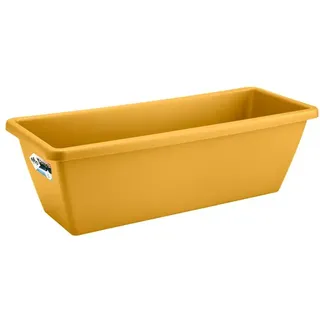 elho Barcelona Balkonkasten 40 - Übertopf für Balkon & Außen - Ø 39.5 x H 16.0 cm - Honig Gelb