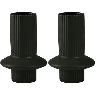 AM Design Tischvase »Blumenvase mit kunstvoller Ausbuchtung« Dekovase aus Keramik, Höhe ca. 14 cm, schwarz