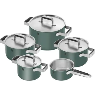 Zwilling Pure Topf-Set 5-tlg. 3 x Kochtopf (16 cm + 20 cm + 24 cm) + Bratentopf 20 cm + Stieltopf 16 cm