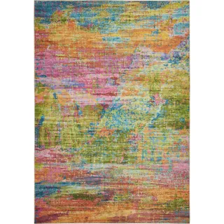 LUXOR LIVING -LUXOR- living Teppich Wohnzimmer Polino im Vintage Design - Wohnzimmerteppich Teppich Kurzflor Digitaldruck in zeitlosem Design 80 x 150 cm Multi